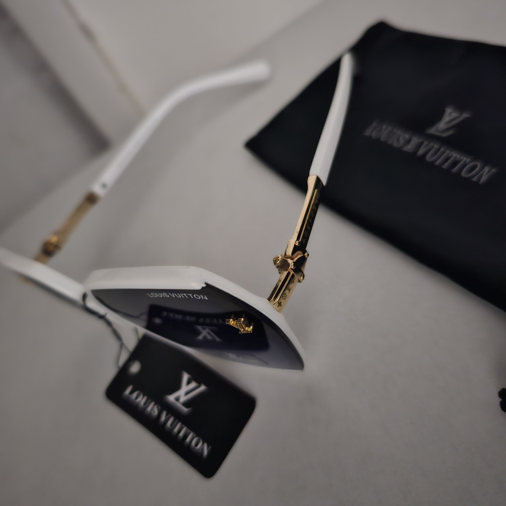 Louis Vuitton Chic White and Gold Sunglasses